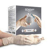 Перчатки хирургические латексные стерильные  неопудренные текстурированные BENOVY  