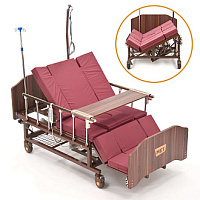 MET EVA Кровать функциональная медицинская электрическая с полным переворотом, с туалетом, с "ушками" 