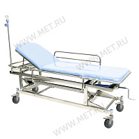 MET INOX Тележка-каталка для перевозки больных с регулировкой высоты из нерж.стали 
