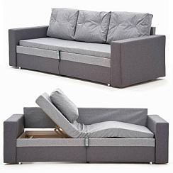 МЕТ JEN Комбинированный серый Диван кровать с электроприводом в минималистичном скандинавском дизайне 